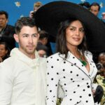 Nick Jonas, left, and Priyanka Chopra attend The Metropolitan Museum of Art's Costume Institute benefit gala celebrating the opening of the "Superfine: Tailoring Black Style" exhibition on Monday, May 5, 2025, in New York. (Photo by Evan Agostini/Invision/AP)