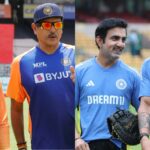 L-R: Virat Kohli with former India coach Ravi Shastri and current coach Gautam Gambhir. (FILE BCCI IMAGE)