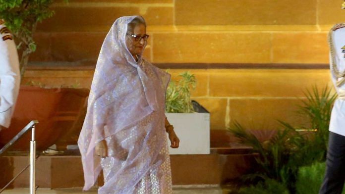 File photo of Sheikh Hasina. Her party, Awami League, has now been banned in Bangladesh | Photo: Praveen Jain, ThePrint