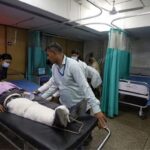 A glimpse of the mock drill held at Delhi's Ram Manohar Lohia Hospital Wednesday | Manisha Mondal | ThePrint
