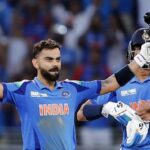India's Virat Kohli celebrates his century during the ICC Champions Trophy 2025 Group A match against Pakistan, at Dubai International Cricket Stadium in Dubai Sunday | Photo: ANI