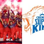 RCB team celebration and CSK Logo