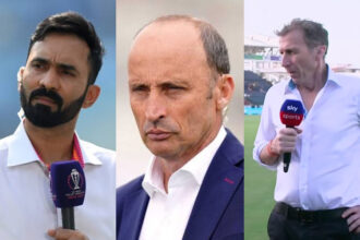 Dinesh Karthik, Naseer Hussain, and Michael Atherton