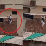 Caught On Camera: Married Woman's Bold Leap From Baghpat OYO Hotel Roof, Video Goes Viral | WATCH
