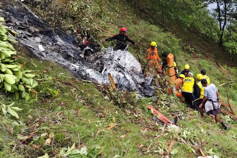VT-BKA wreckage (Reuters photo)
