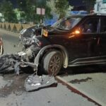 The accident took place when personnel from the Sri Krishna Puri police station were conducting a vehicle-checking drive, barricading the service lane on Atal Path