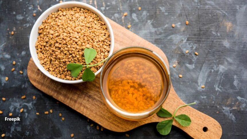 ghee roasted fenugreek seeds with milk