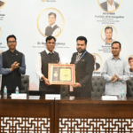 File photo of Union minister Mansukh Mandaviya (third from left) presenting Dr BC Roy Memorial Award to United Doctors Front president Dr Lakshya Mittal at UDFCON 2025 | ANI
