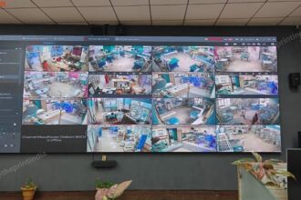 A dashboard at Patna's ABDM Control and Command Centre showing footage from Special Newborn Care Units at district hospitals. | Sumi Sukanya Dutta | ThePrint