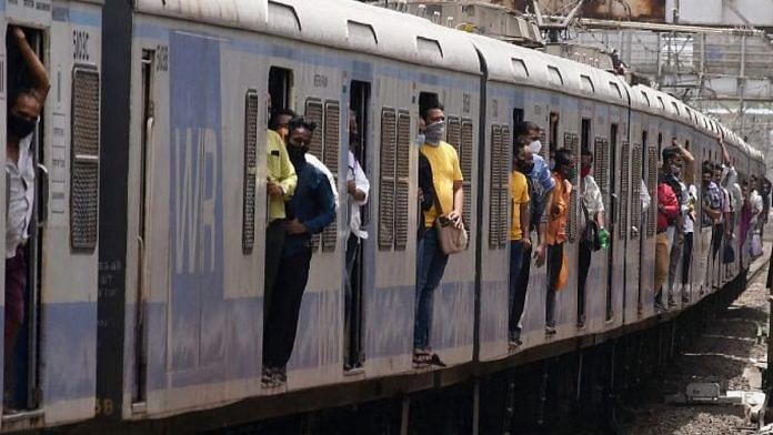 Overcrowded Mumbai local train representational image