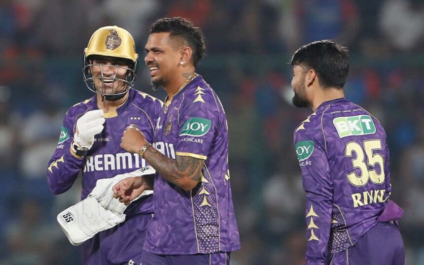 Sunil Narine Celebrating wicket