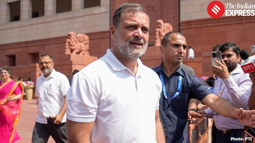 Speaking to reporters in the Parliament complex, Leader of Opposition Rahul Gandhi said in reported speech format that Prime Minister Narendra Modi was avoiding Parliament because he was afraid that his position on the West Asia situation and alleged “compromise and blackmail” would come to light if a discussion took place