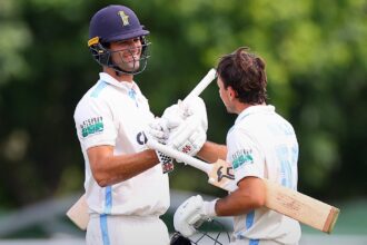 Stephan Muller (R) remained unbeaten on 272 while Hugo Burdon (340) perished attempting to surpass the highest score in grade cricket, etched in Australia opener Matt Renshaw’s name (344). (Instagram: Queensland Cricket)