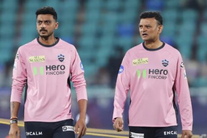 IPL 2026: Delhi Capitals captain Axar Patel and head coach Hemang Badani shared contrasting opinions on the Impact Sub rule. (AP Photo)