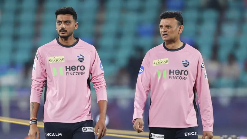 IPL 2026: Delhi Capitals captain Axar Patel and head coach Hemang Badani shared contrasting opinions on the Impact Sub rule. (AP Photo)