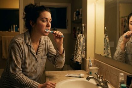 brushing teeth