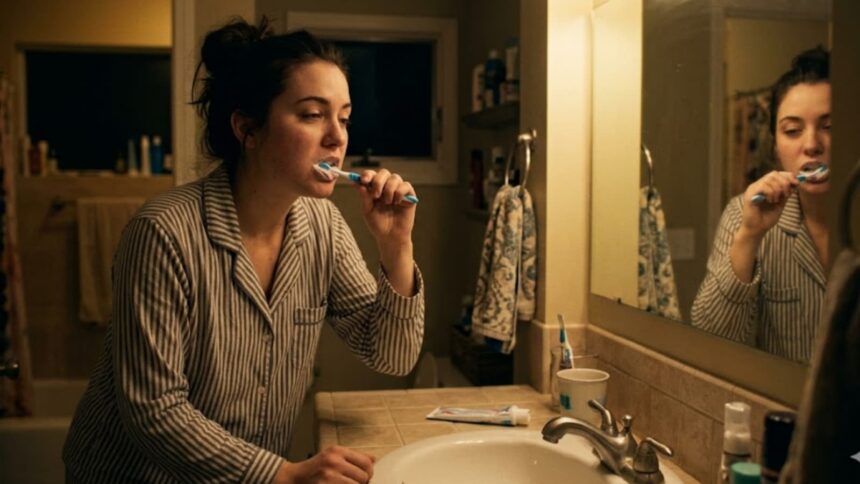 brushing teeth