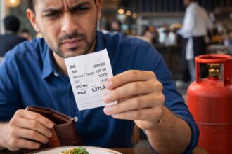 Restaurant bill includes LPG charges? Here’s what you can do (Image generated using AI)