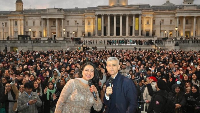 London’s Mayor Sadiq Khan at the Trafalgar Square Iftar | X