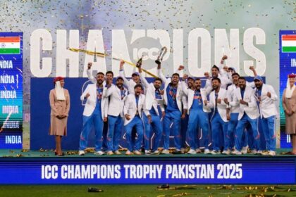 India's Champions Trophy 2025 win was the second successive ICC white-ball trophy for the Men in Blue after the T20 World Cup triumph the previous year. (AP Photo)