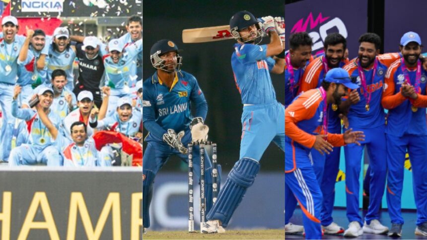 India have won two titles in three T20 World Cup final appearances ahead of T20 World Cup 2026 final vs New Zealand. (CREDIT: FILE & AP)