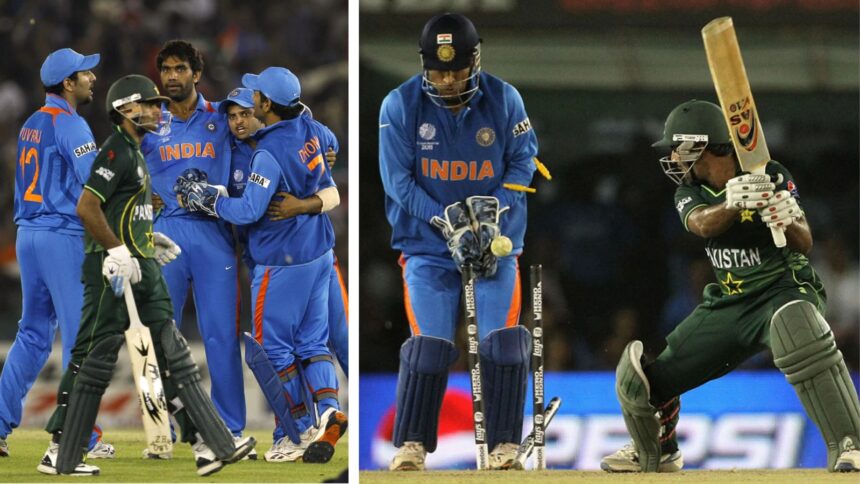India had beaten Pakistan in the 2011 ODI World Cup semifinal in Mohali. (PHOTO: AP/X)