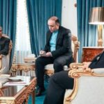 Pavan Kapoor, Deputy National Security Adviser of India, with Ali Larijani, Secretary of Iran’s Supreme National Security Council | Photo: X/@IRANinMumbai