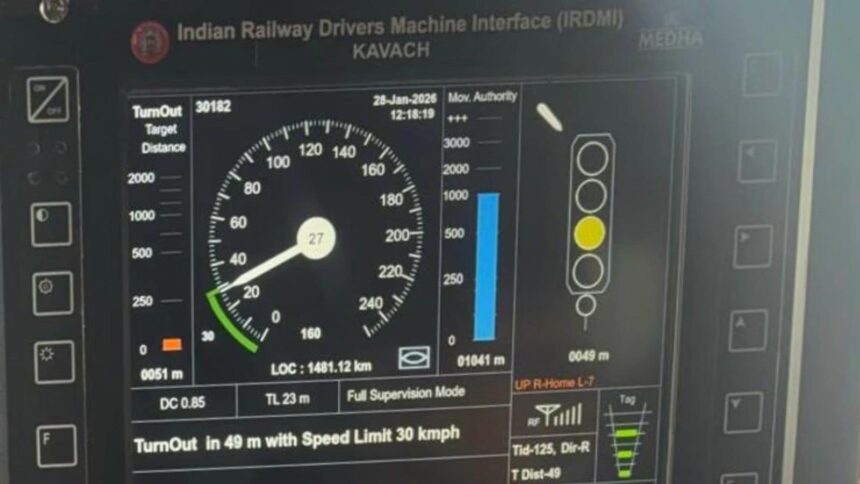 The Kavach will also strengthen safe and reliable train operations across the region.