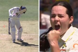 Lucy Hamilton picked up the prized wicket of India opener Smriti Mandhana with an absolute peach on Friday. (X)