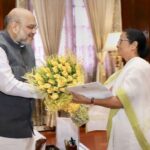 Mamata Banerjee meets Amit Shah at his office, at North Block in New Delhi