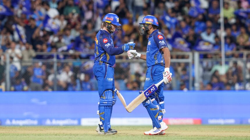 Rohit Sharma Ryan Rickelton Mumbai Indians vs Kolkata Knight Riders IPL