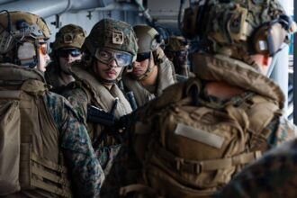 The US Central Command (CENTCOM) said that US sailors and Marines aboard USS Tripoli (LHA 7) arrived in the US Central Command area of responsibility
