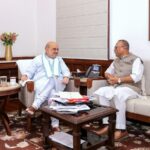 Assam Chief Minister Himanta Biswa Sarma along with Pradyut Bordoloi meets Union Home Minister Amit Shah ahead of the Assam Assembly elections.