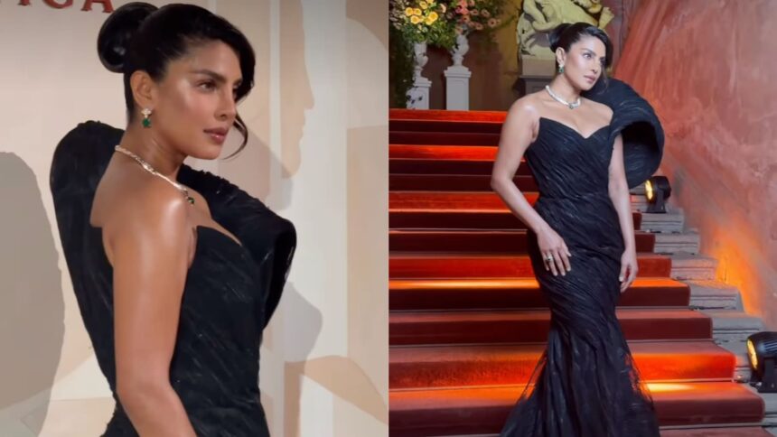 Priyanka Chopra completed her look with statement pieces from Bvlgari’s Eclettica high jewellery collection