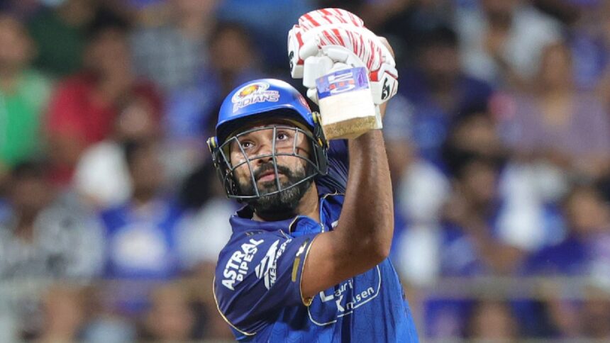 Rohit Sharma slammed his fastest IPL fifty against KKR on Sunday. (CREIMAS)