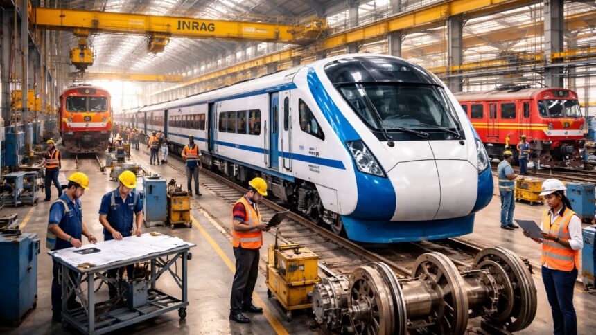 Railways production units modernisation has been recommended by a parliamentary panel to help meet rolling stock targets and improve manufacturing capacity and efficiency. (Image generated using AI)