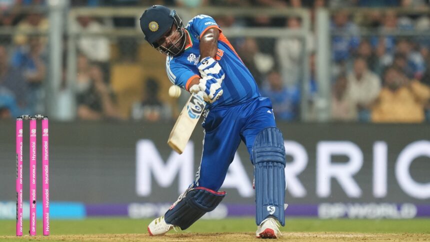 Sanju Samson has smashed 16 sixes in only four innings in the T20 World Cup. (AP Photo)