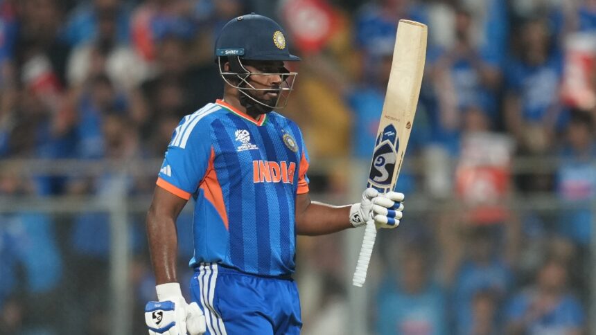 Sanju Samson is the only Indian to be named in the ICC's T20 World Cup Player of the Tournament short-list. (AP Photo)