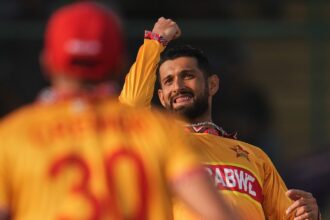 Zimbawe Cricket said that the team is departing for Harare in batches and that the first group of players are leaving on Thursday. (AP Photo)