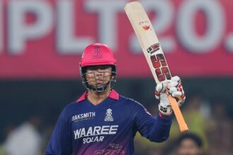 Vaibhav Sooryavanshi slammed a 15-ball fifty against CSK in Guwahati.