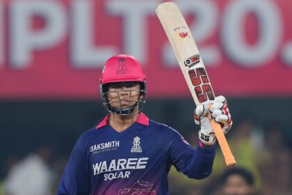 Vaibhav Sooryavanshi slammed a 15-ball fifty against CSK in Guwahati.
