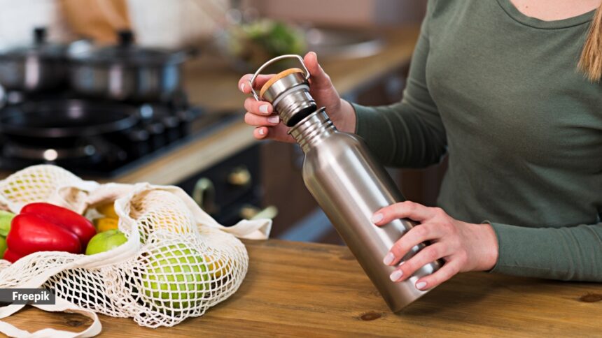 steel water bottle