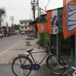 Trinamool Congress and Bharatiya Janata Party flags on display in West Bengal | Moushumi Das Gupta | ThePrint File Photo