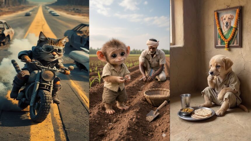 In the age of doomscrolling, oddly addictive AI-generated animal micro-dramas are making social media users pause