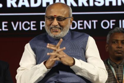 V-P CP Radhakrishnan at Ramnath Goenka Awards.