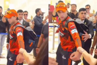 [WATCH] Abhishek Sharma pulled by female fan in team hotel, security guards intervene