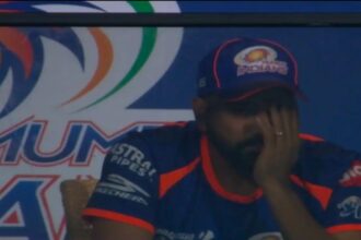 Rohit Sharma covers face in shame after Mumbai Indians concede against Sunrisers Hyderabad