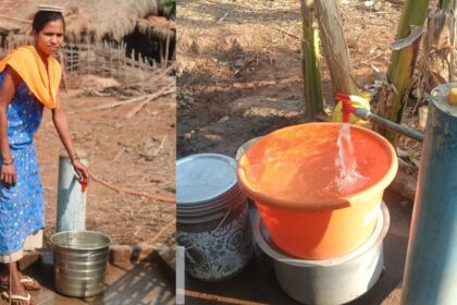 While nearby villages still depend on streams, these families now have reason to smile, no longer needing to travel long distances for water.