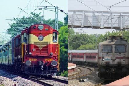 India’s fastest Metre Gauge train with Diesel and Electric loco (Image: SCR)