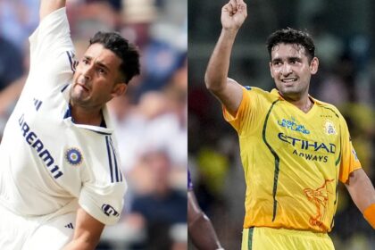 Kamboj had a forgettable Test debut and it took a while for him to recover from it. He is now the joint-highest wicket-taker for Chennai Super Kings this IPL season (AP/PTI Photo)